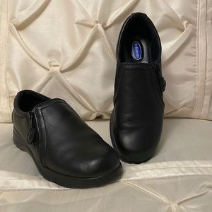 NWOT Dr Scholl’s “Marci” Black Loafers with Side Zipper! Size 7 Double Air-Pillo